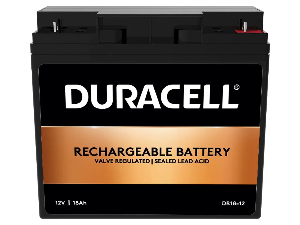 Duracell DR18-12, Forseglet blysyre (VRLA), 12 V, Sort, 18 Ah, 18000 mAh, 216 Wh