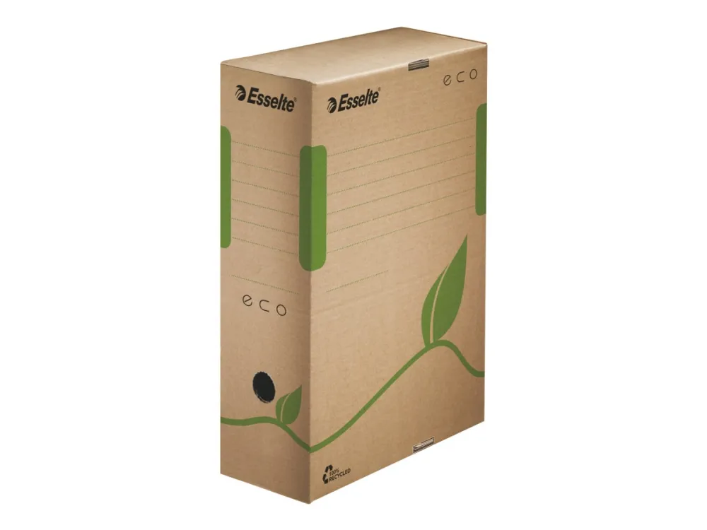 Esselte Eco - Boksfil - bokryggbredde: 100 mm - for A4 (210 x 297 mm) - naturlig brunfarge