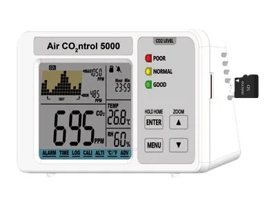 TFA AIRCO2NTROL 5000 - Thermo-hygro-CO2-måler - digital - hvit