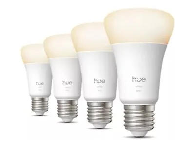 Philips Hue White 810 - LED-lyspære - form: A60 - E27 - 7 W (ekvivalent 60 W) - varm til kjølig hvitt lys - 2700 K (en pakke 4)