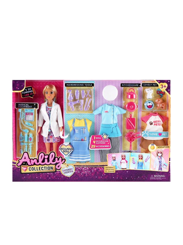 Masen Toys Doll w/multiple work sets