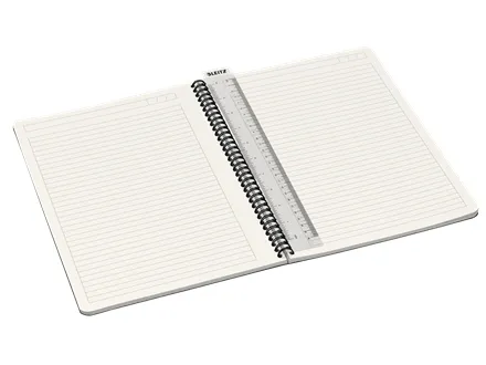 Leitz Office - Notisbok - innbundet - A4 - 90 ark / 180 sider - linjert - rød - 5 stk./pakning