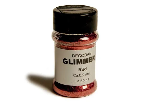 Annen glimmer 0,2 mm 60 ml rød