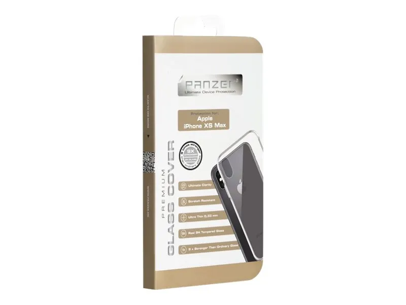 Bakdeksel for mobiltelefon - glass (9H), termoplastisk polyuretan (TPU) - klar - for Apple iPhone XS Max