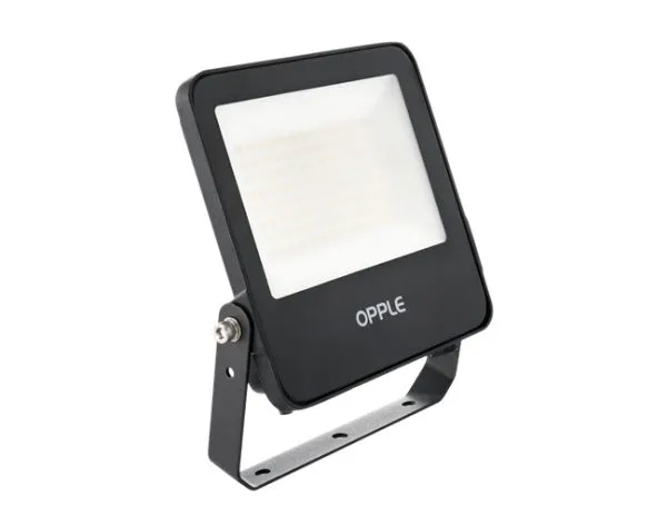 OPPLE Lighting Re170-50W-840-BL, Sort, IP66, Aluminium, Polykarbonat (PC), Herdet glass, I, IK07, 1 m