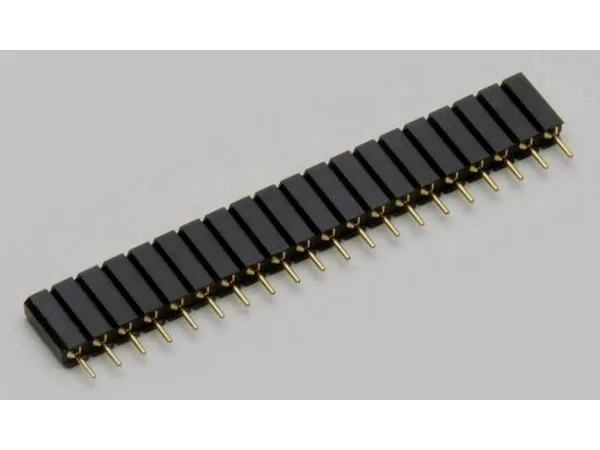 Conrad TC-2506461, 1 x 36-pin, Svart, Hankjønn, Rett, Termoplast, Gull
