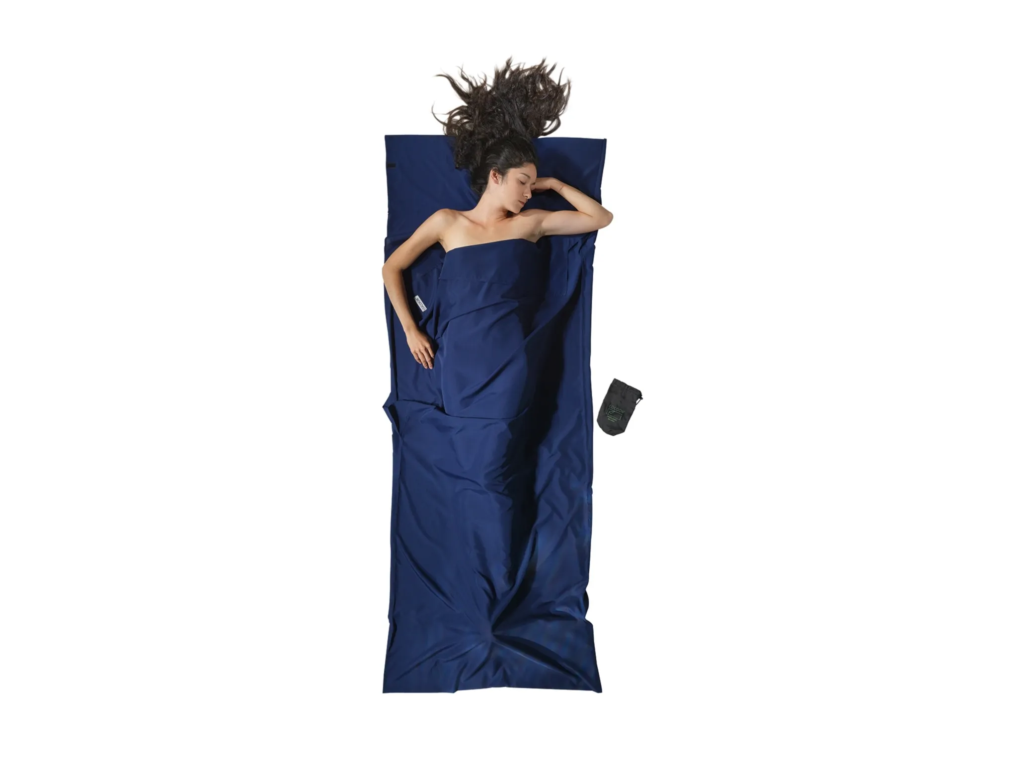 Cocoon lett reisesovepose, rektangel, 220 x 90 cm, 100 % mikrofiber, skumringsblå