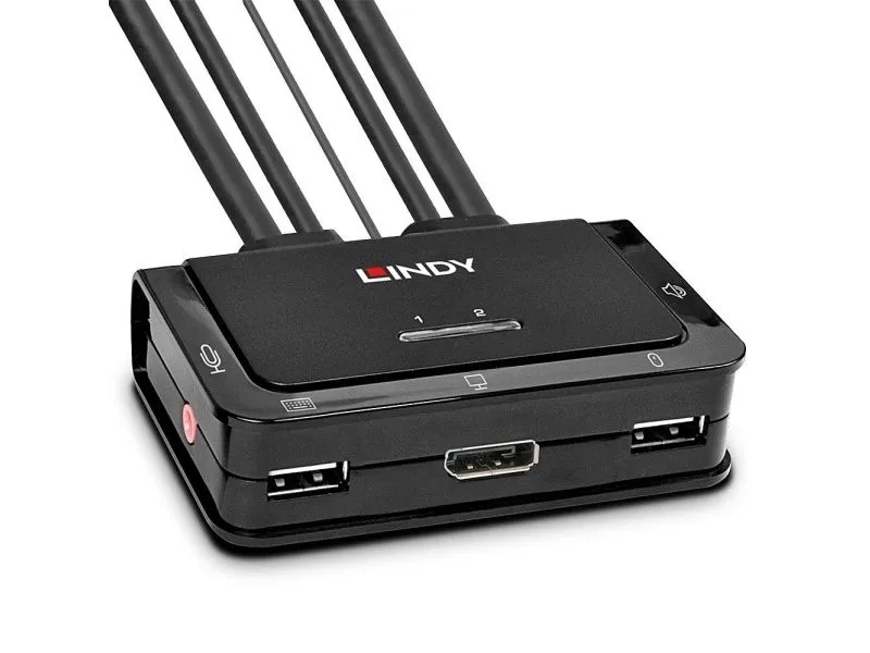 Lindy 42344, 4096 x 2160 piksler, 4K Ultra HD, Rack-montering, Svart