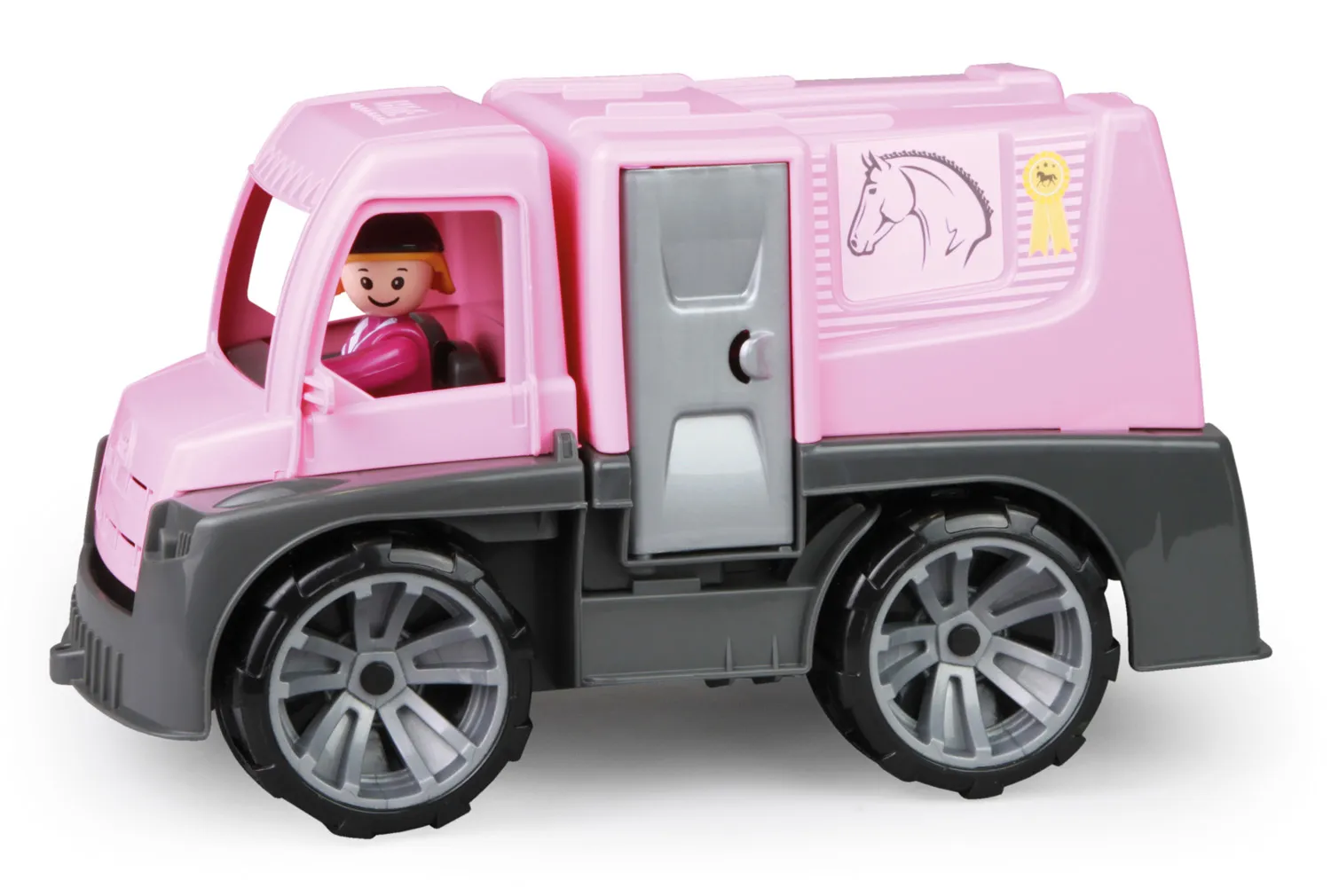 Lena TRUXX 04458, Lastebil, Hestevogn, Innendørs/utendørs, 2 år, Plast, Svart, Grå, Rosa