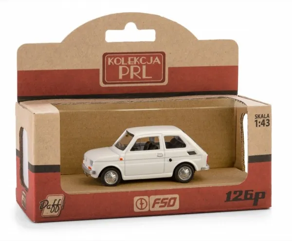 Daffi PRL kjøretøy Fiat 126p hvit