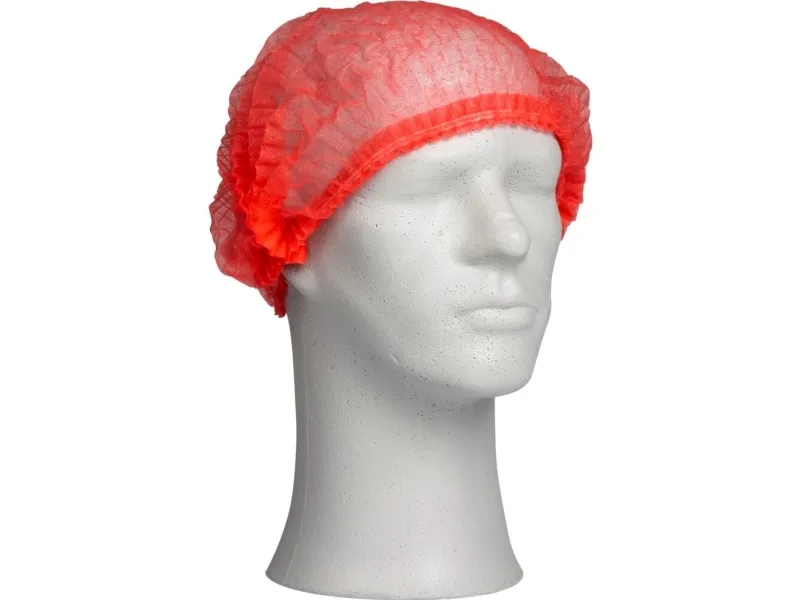 Hårnet, ABENA Classic, XL, 10 gsm, rød, PP, dobbelt elastik, usteril
