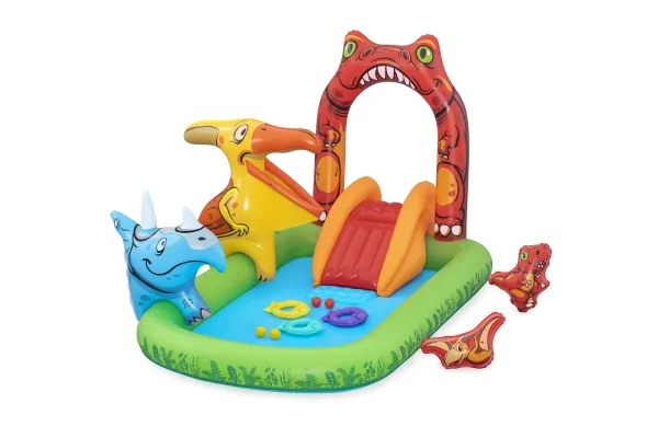 Bestway 53160, Oppblåsbart spillsenter, 2 år, Polyethylen, Polystyren (PS), Polyvinylklorid (PVC), Grønn, Rød, Gult