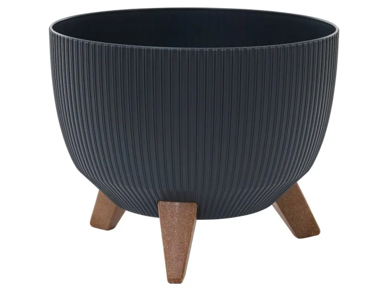 Siena Garden OSLO STRIPE LA957-82 plantepotte i polypropylen, antrasitt