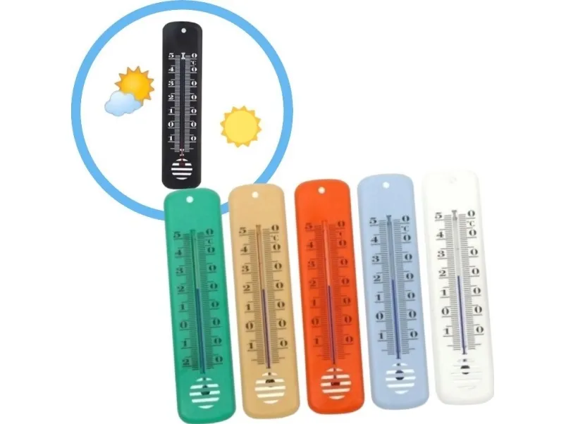 Terdens Termometr Pokojowy plastikowy Mix farge 14,5cm
