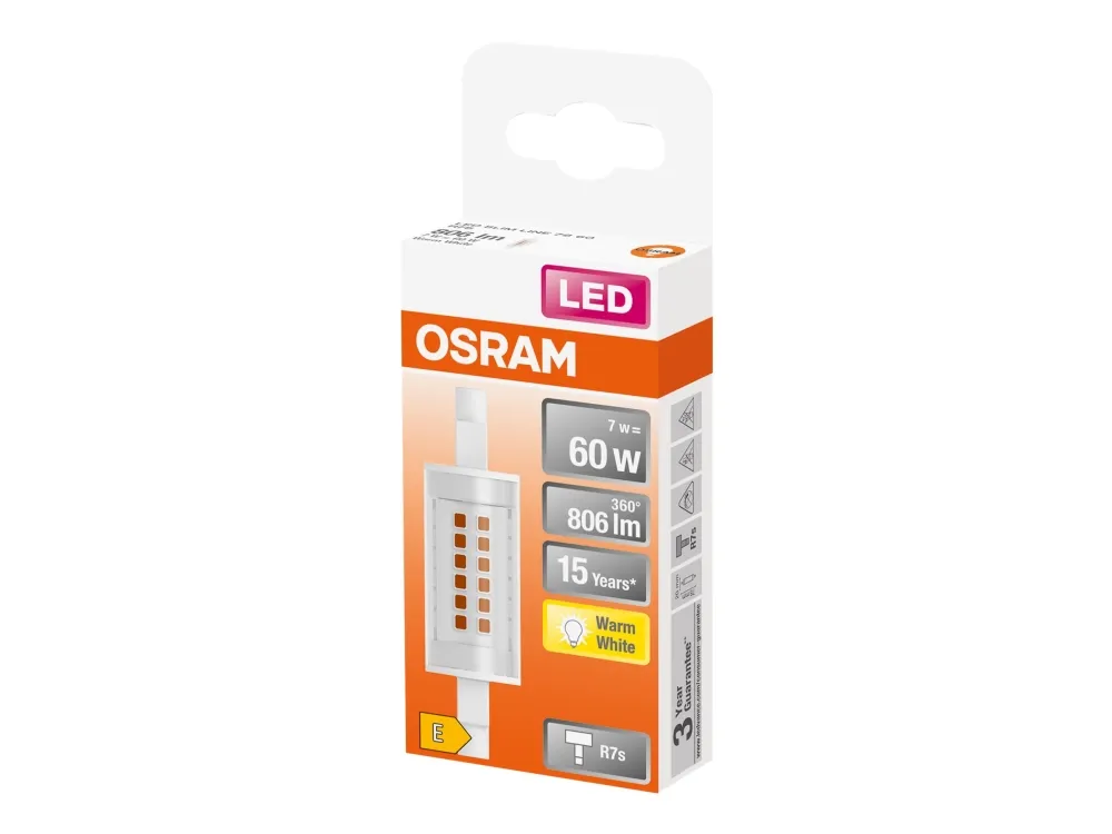 LED Slim Line 6W 827, 806 lumen, R7s, klar, 78 mm