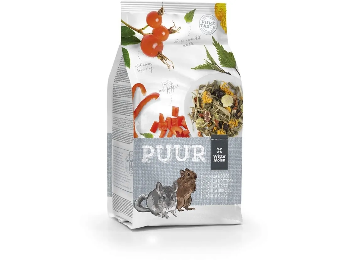WITTE MOLEN Puur chinchilla-/degusfôr 500 g