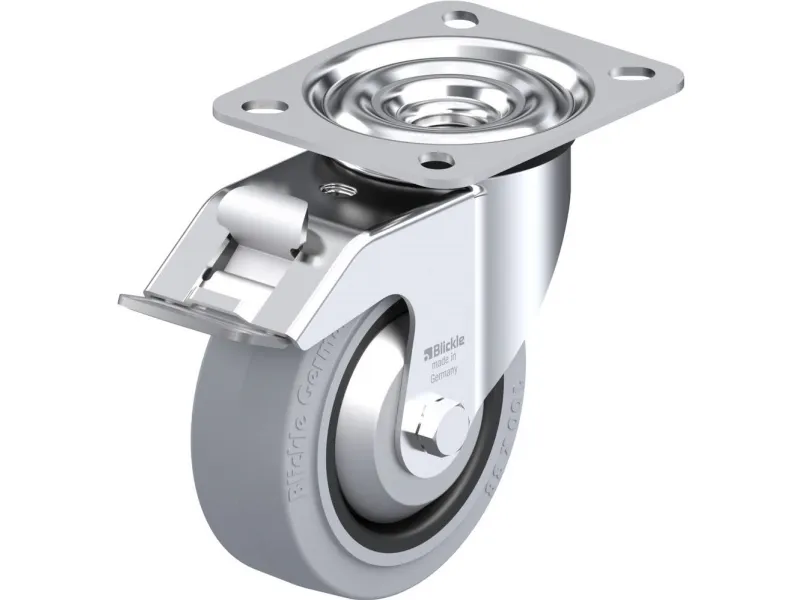 Blickle styrehjul med bremse LE-POEV 100KAD-FI-SG-FA, hjuldiameter 100 mm, bæreevne maks. 150 kg, 1 stk