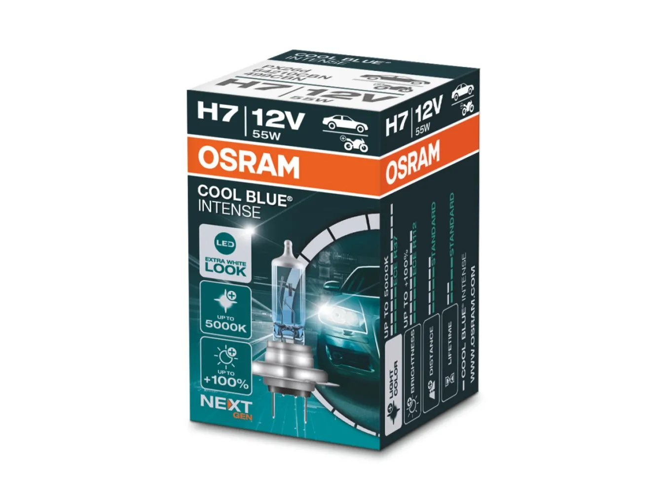 Osram Cool Blue Intense Next Gen H7 55W 12V - 1 stk.