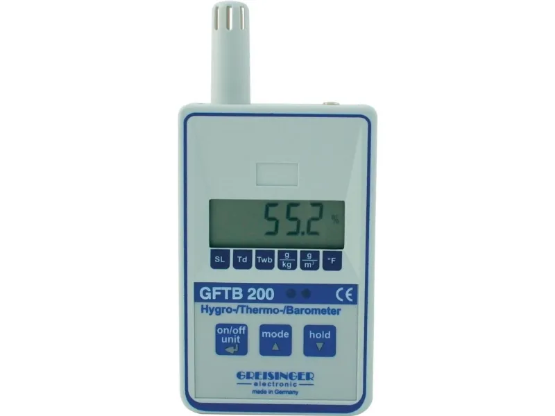 Greisinger GFTB 200 luftfuktighetsmåler (hygrometer) 0–100 % RF, duggpunkt-/muggvisning