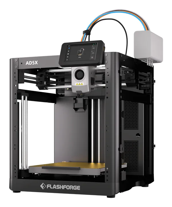 Flashforge AD5X, Wi-Fi, Ethernet-LAN, USB-port, visningsvindu