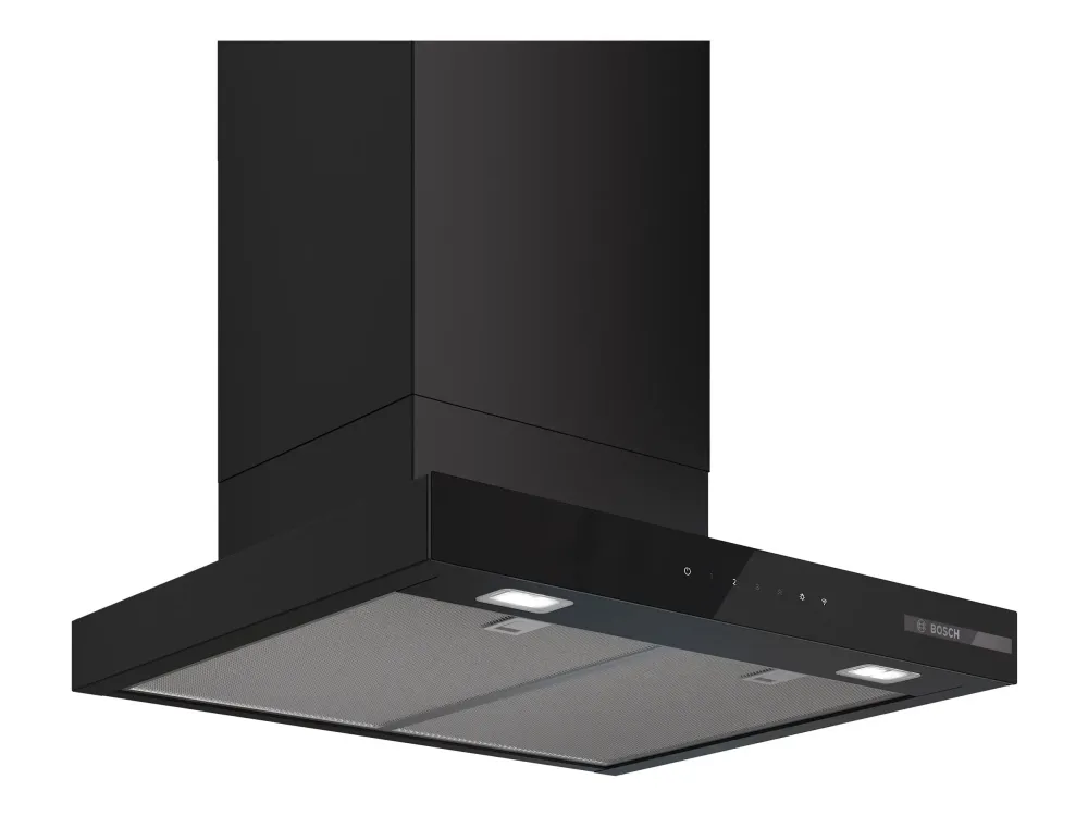 Bosch Serie | 6 DWB67DN60 - Panser - skorsteinsflat - bredde: 59.8 cm - dybde: 50 cm - ekstraksjon og resirkulasjon (-) - med intern motor - mattsvart