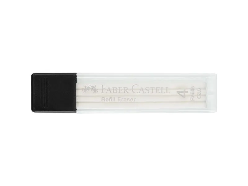 Faber-Castell Precision Eraser Pen Refill, Hvit, 4 stykker
