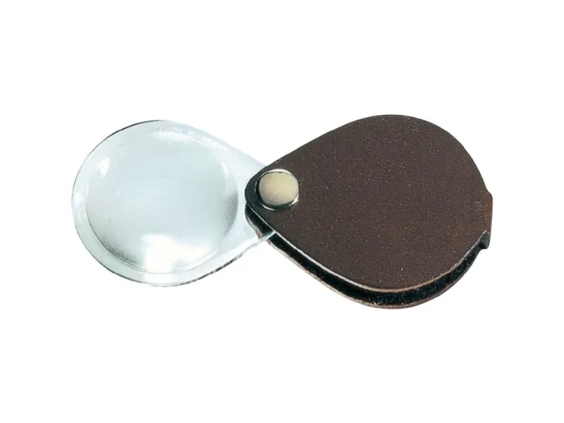 Eschenbach 1740450 lær- folde-lupe forstørrelse 3,5x linsestørrelse Ø 50 mm brun