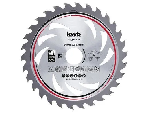 Einhell 49586956, Tungsten Carbide Tipped (TCT), Tre, 19 cm, 1,3 mm, 2 mm, 1 stykker