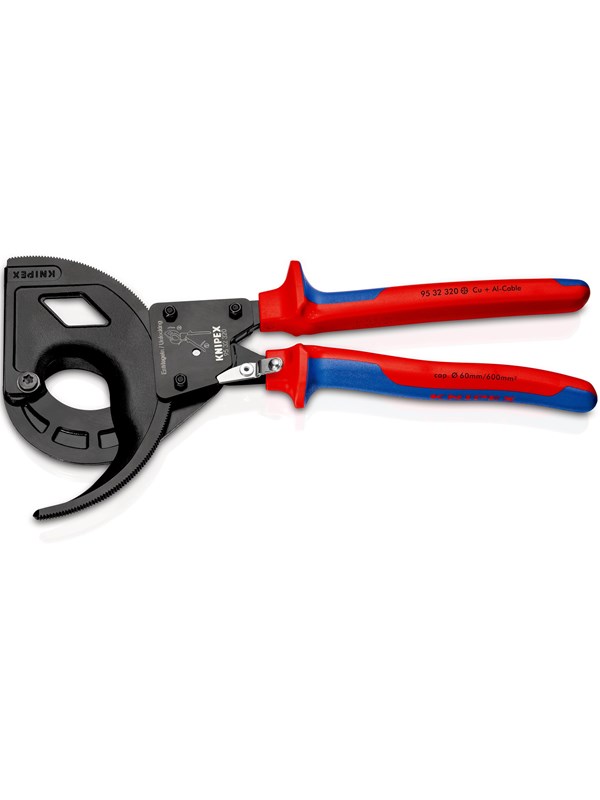 KNIPEX Kabelkutter, (Skralleprinsipp (3-gang)
