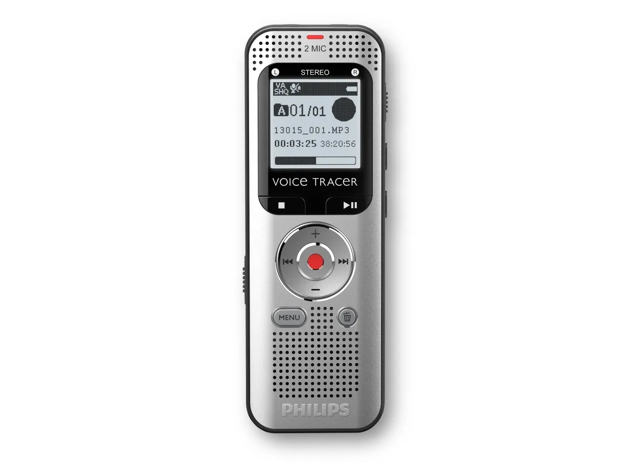 Philips Voice Tracer DVT2015, 2370 t, høy kvalitet (HQ), pulskodemodulering (PCM), standardavspilling (SP), superlang avspilling (SLP), MP3, WAV, 8 - 192 Kbit/s, 297 t, 2370 t