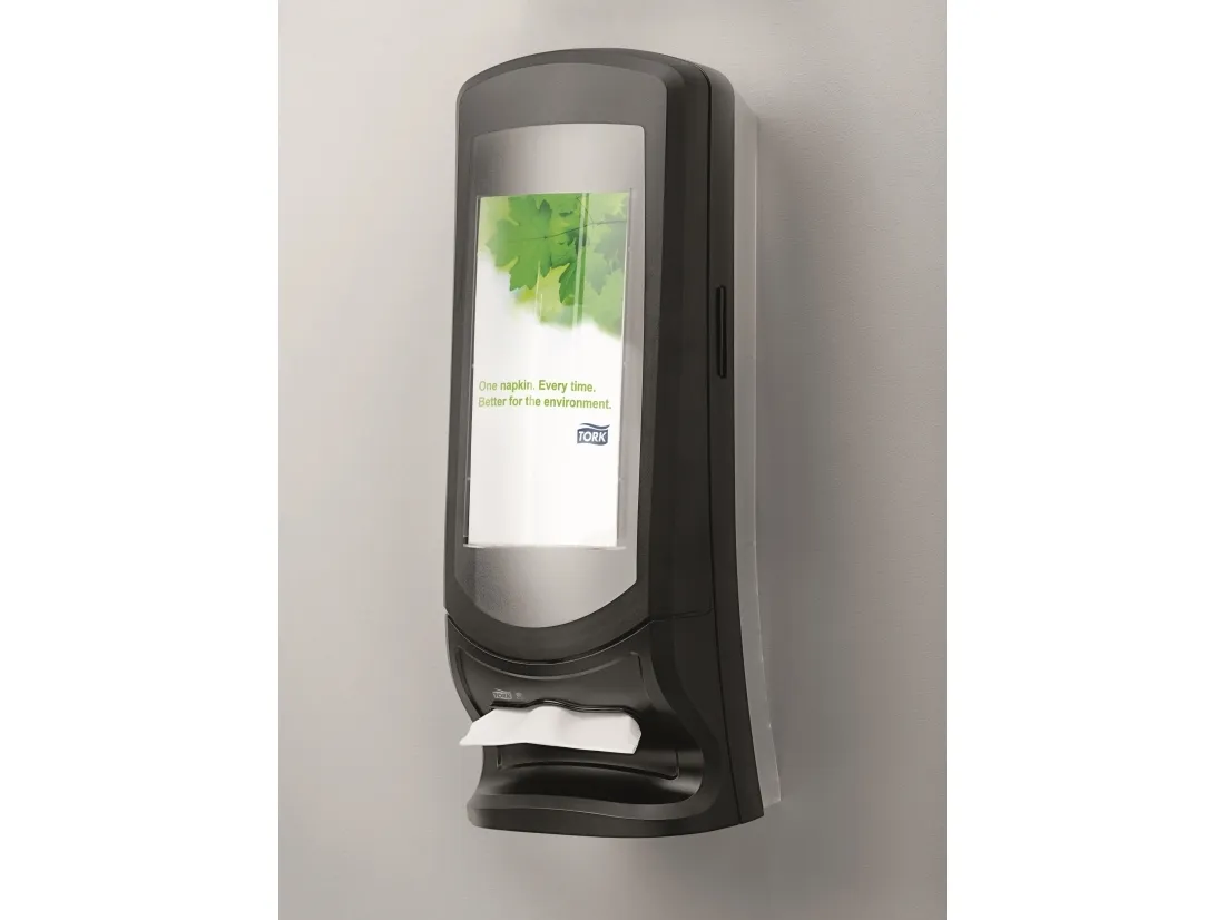 Serviettdispenser Tork N4 Xpressnap svart, veggmodell