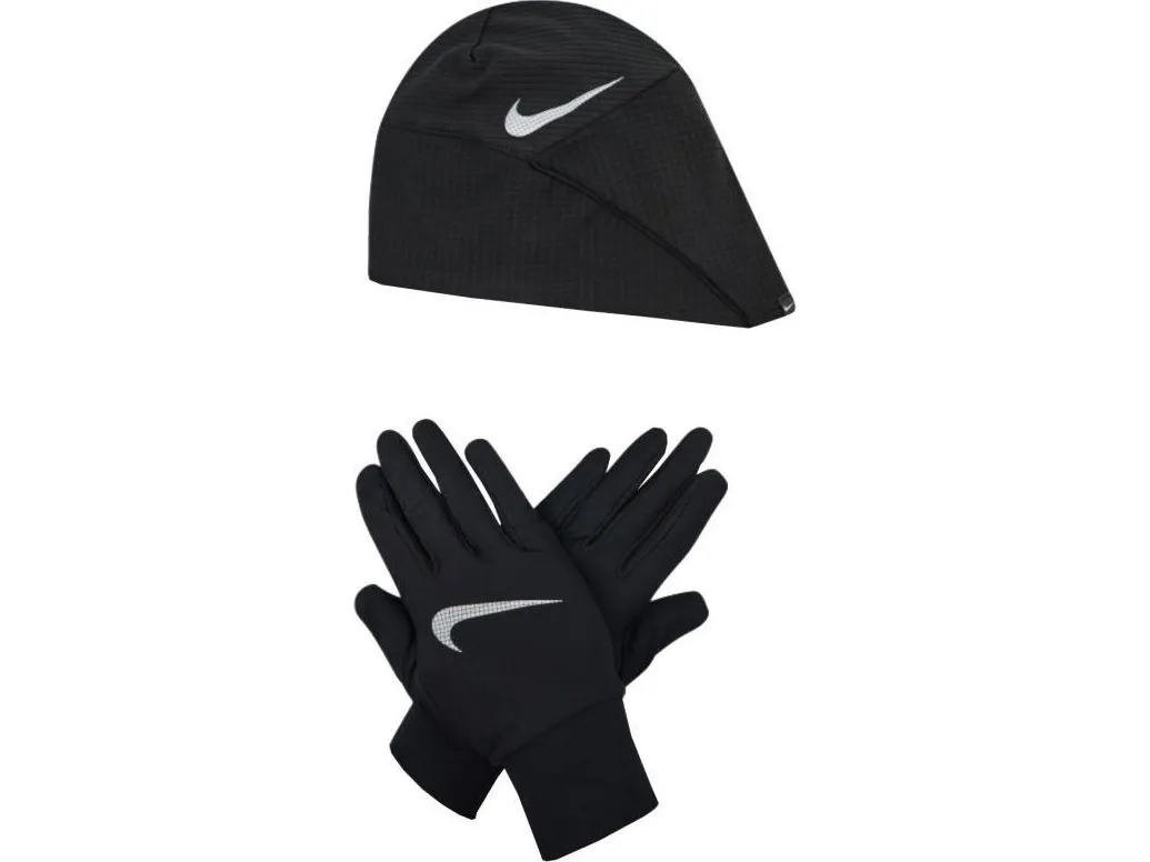Nike Wmns Essential løpe-/hatt-hanskesett svart XS/S (N1000595-082)
