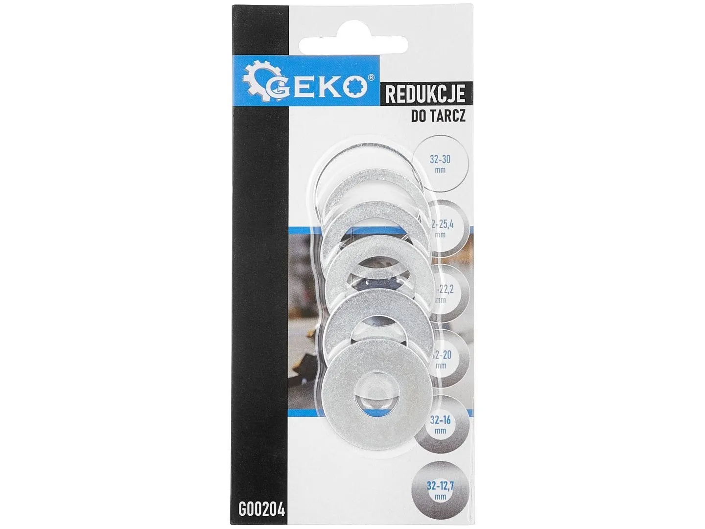 GEKO reduksjon for skiver 6-cz. 32-30 32-25,4 32-22,2 32-20 32-16 32-12,7