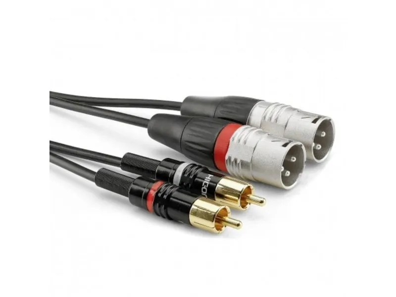 Sommer Cable HBP-M2C2-0150 audioadapterkabel [2x Cinch - 2x XLR, 3-polet] 1,50 m svart