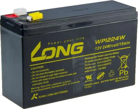 Avacom LONG 12V 6AH bly-syre batteri Highrate F2 (WP1224W)