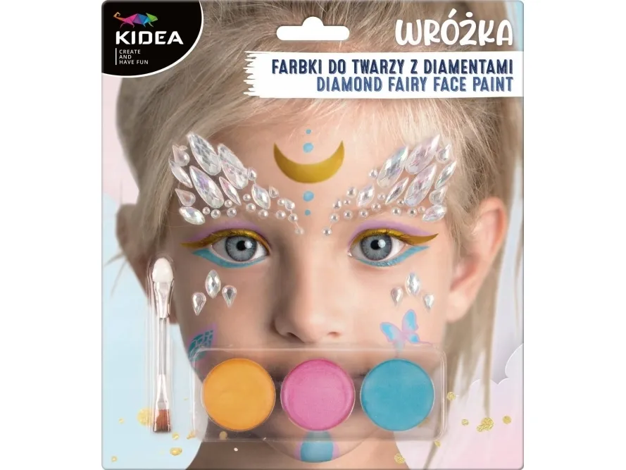 Derform ansiktsmaling 3-farger AKC WROZKA KID DERF B/C
