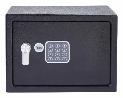 Yale YEC/250/DB2, Bærbar safe, Sort, Elektronisk, Nøkkel, 16,3 l, Stål, Gulv/vegg