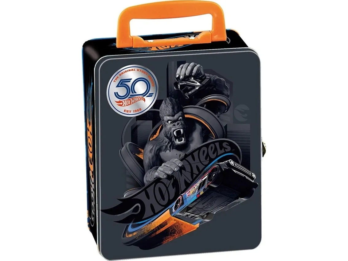 Theo Klein Hot Wheels-bilveske i metall