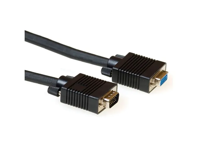 ACT 15 meter High Performance VGA-forlengelseskabel hann-hunn svart 15,00 m (AK4231)