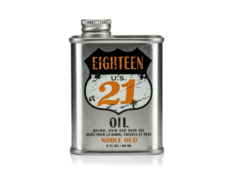 18.21 olj for skjegg, hår og hud for menn - Noble Oud 60 ml