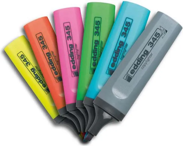 Edding tekstmarker flat spiss 345 grå