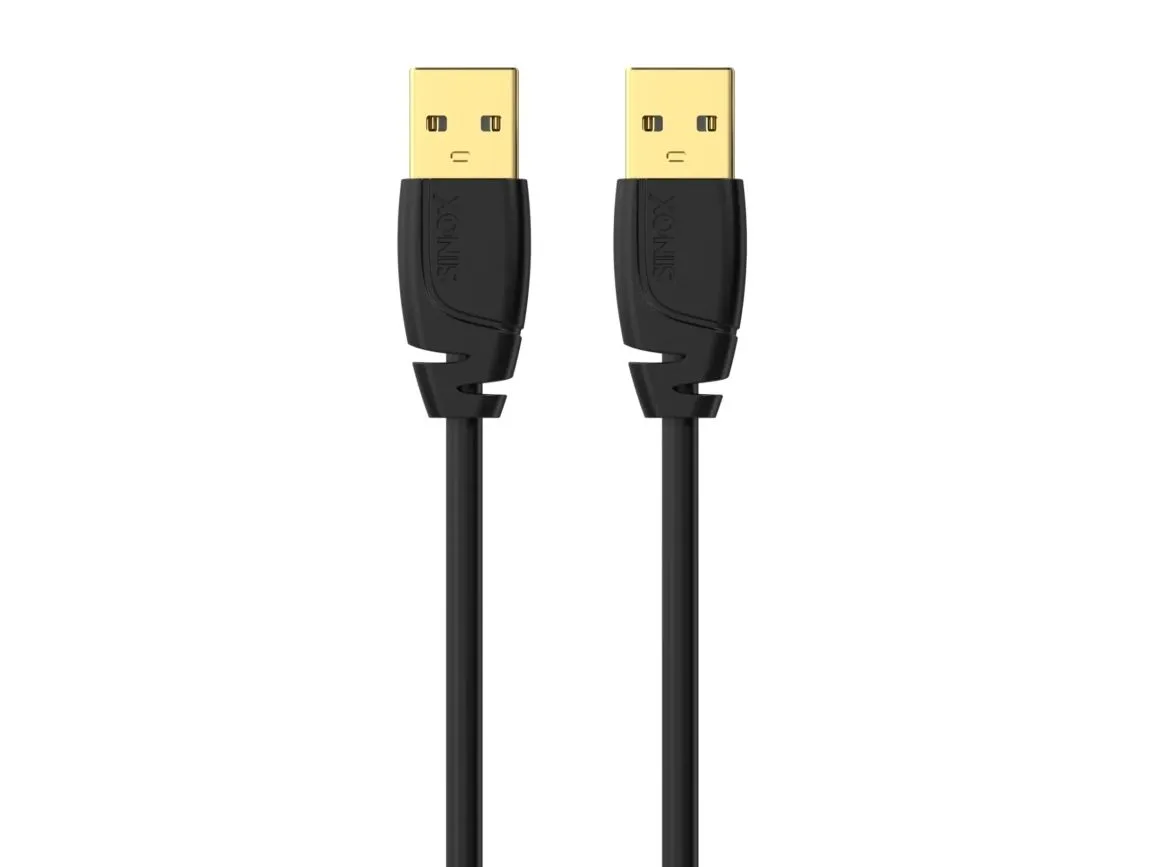 Sinox SOC04802, 2 m, USB A, USB A, USB 2.0, 0,48 Gbit/sek, Sort