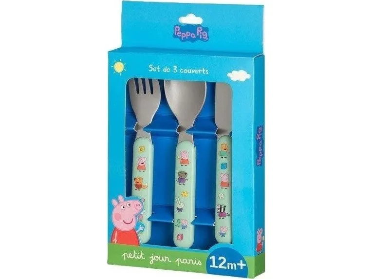 Bestikksett baby 3 deler Peppa Pig