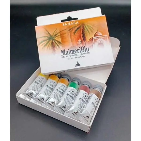 MaimeriBlu Watercolour set Sahara - 6 tubes 12ml - Professional Watercolours