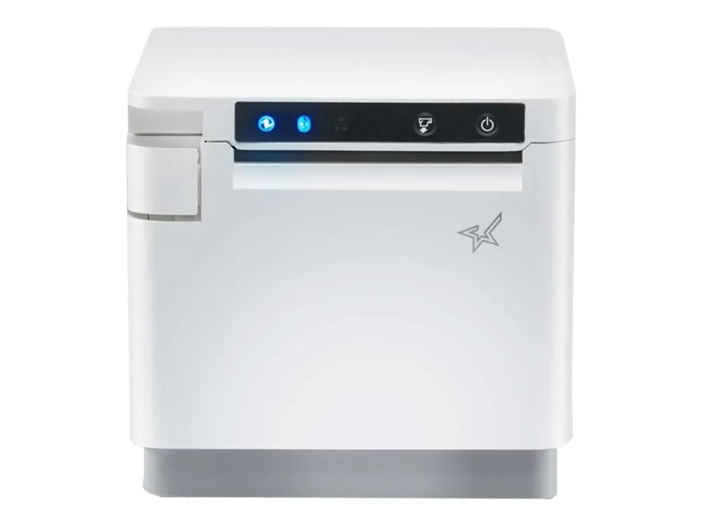 Star mC-Print3 MCP31CBI - Kvitteringsskriver - direktetermisk - Rull (8 cm) - 203 dpi - inntil 400 mm/sek - USB-C, LAN, Bluetooth, USB-vert - kutter - hvit