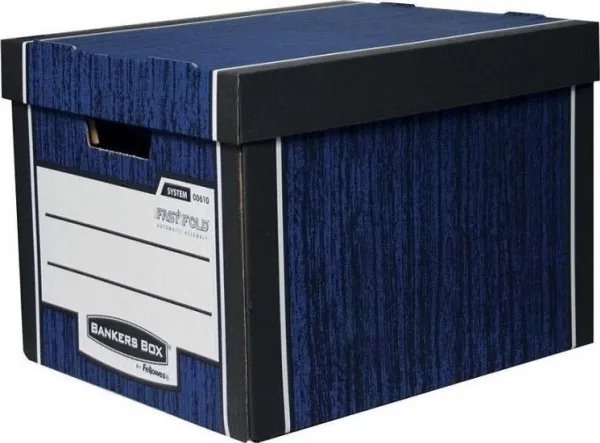 Fellowes Arkiveringsbokser Fellowes Bankers Box WOODGRAIN 0061001-BLÅ