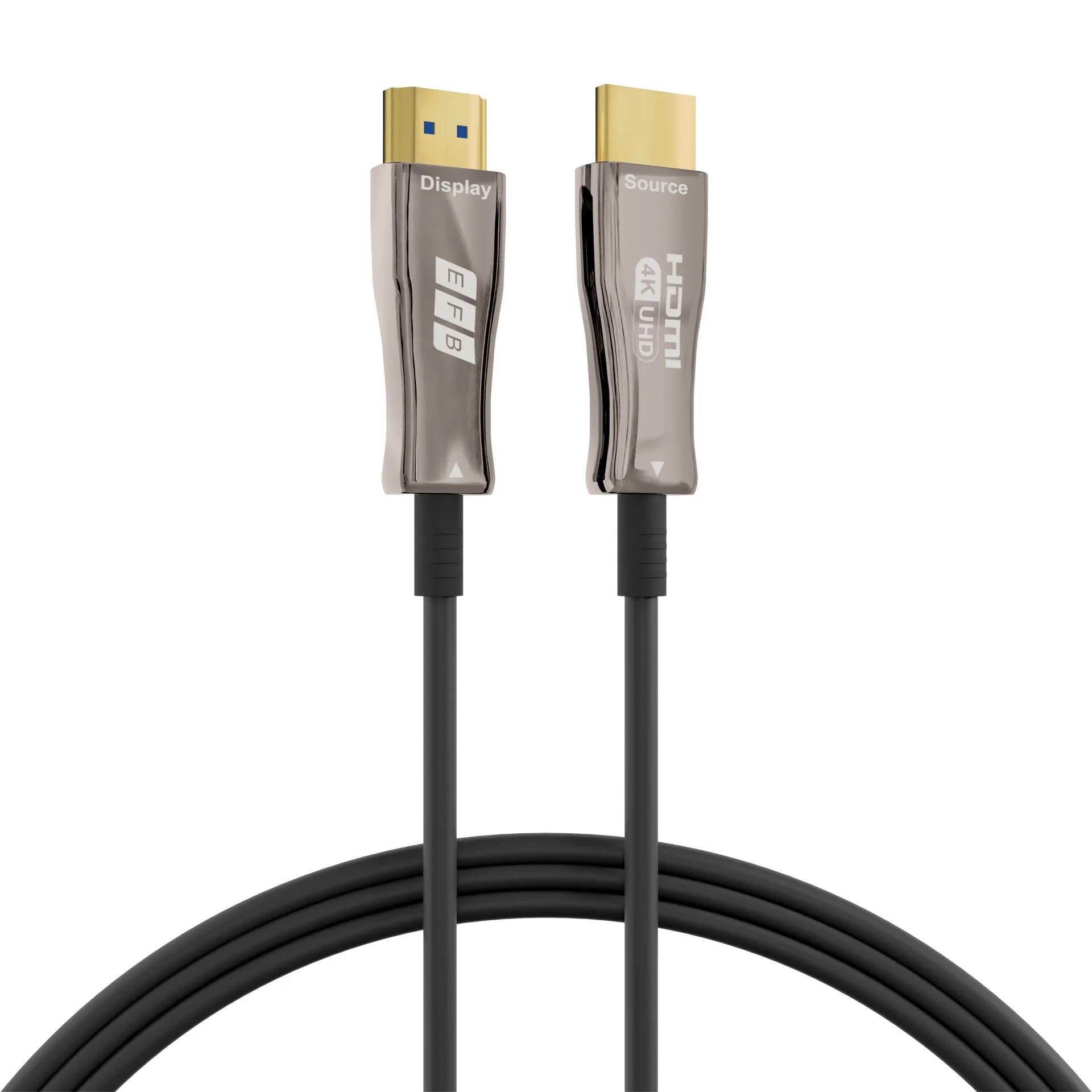 EFB Elektronik HDMI-20-00009, 30 m, HDMI Type A (Standard), HDMI Type A (Standard), 3D, 18 Gbit/s, Sort, Rustfritt stål