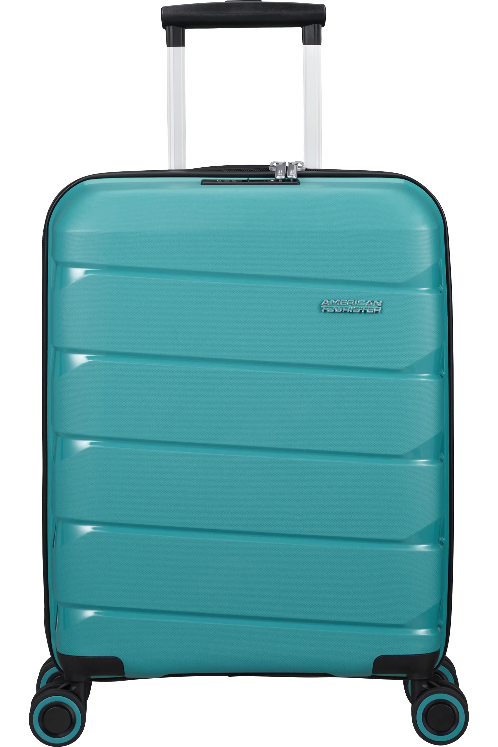 American Tourister Air Move, Tralle, Hard overflate, Teal, Kabin, 4 hjul, Spinnehjul