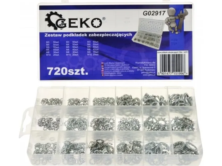Geko sikringsplater sett 720 stk. (20) G02917 GEKO