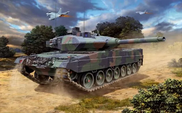 Revell Leopard 2 A6/A6M, Tank model, Monteringssett, 1:72, Leopard 2A6/A6M, Plast, Mellom